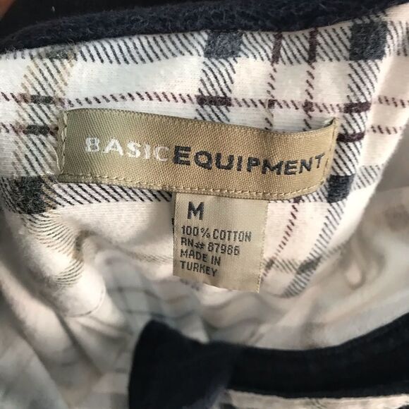 Vintage plaid print long sleeve polo shirt - Picture 5 of 5